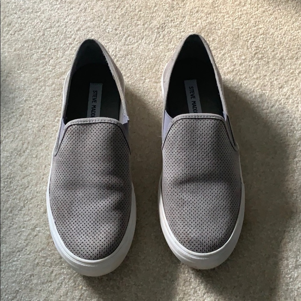 Steve Madden Grey Flat Slip On